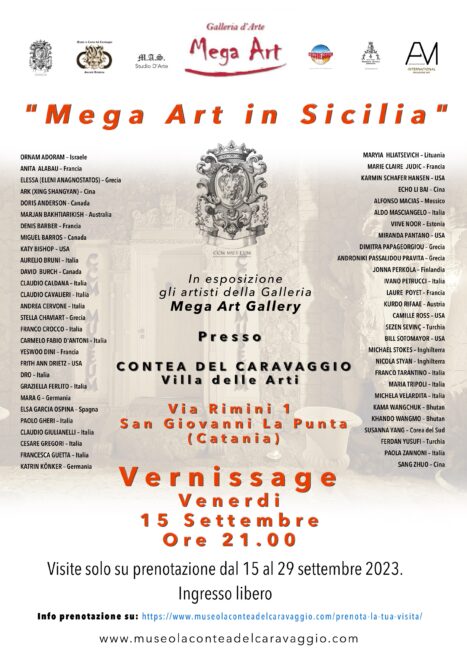 “Mega Art in Sicilia”, in esposizione gli artisti della Galleria Mega Art.